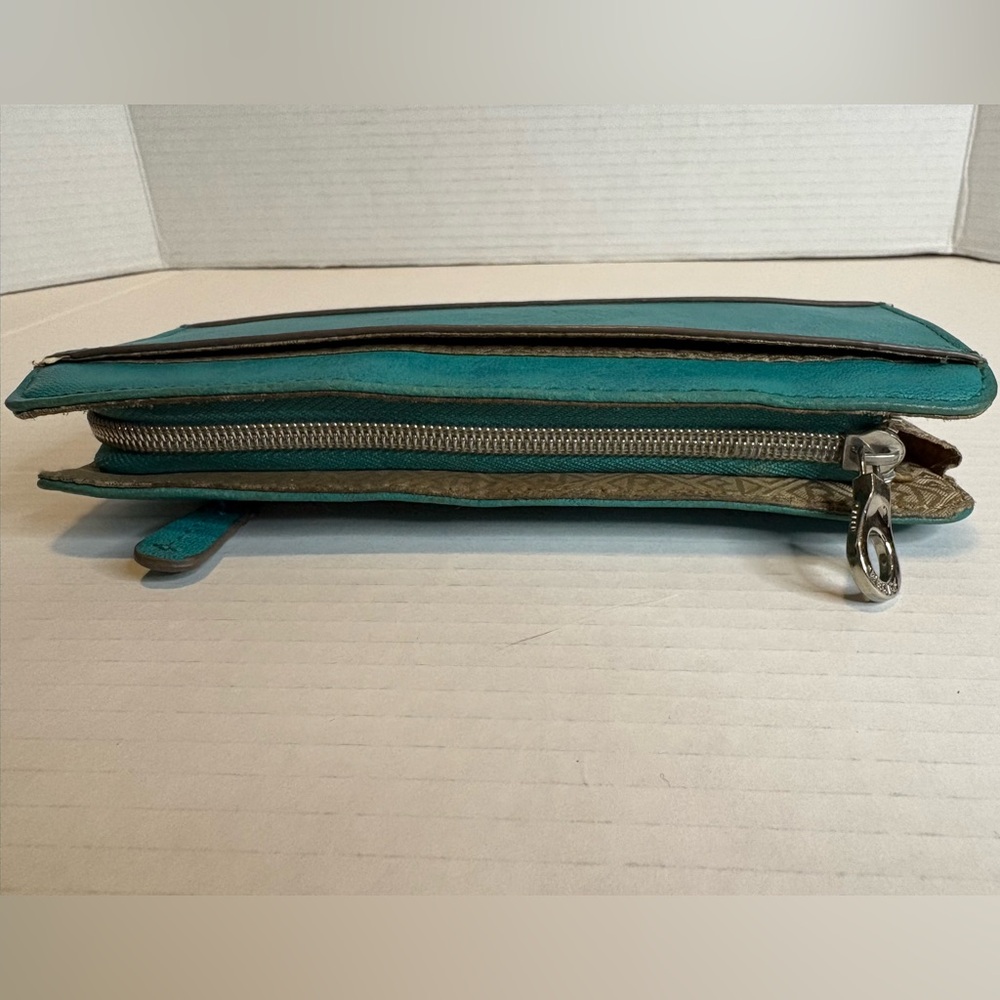 Relic Teal Long Zip Wallet - Picture 4 of 8